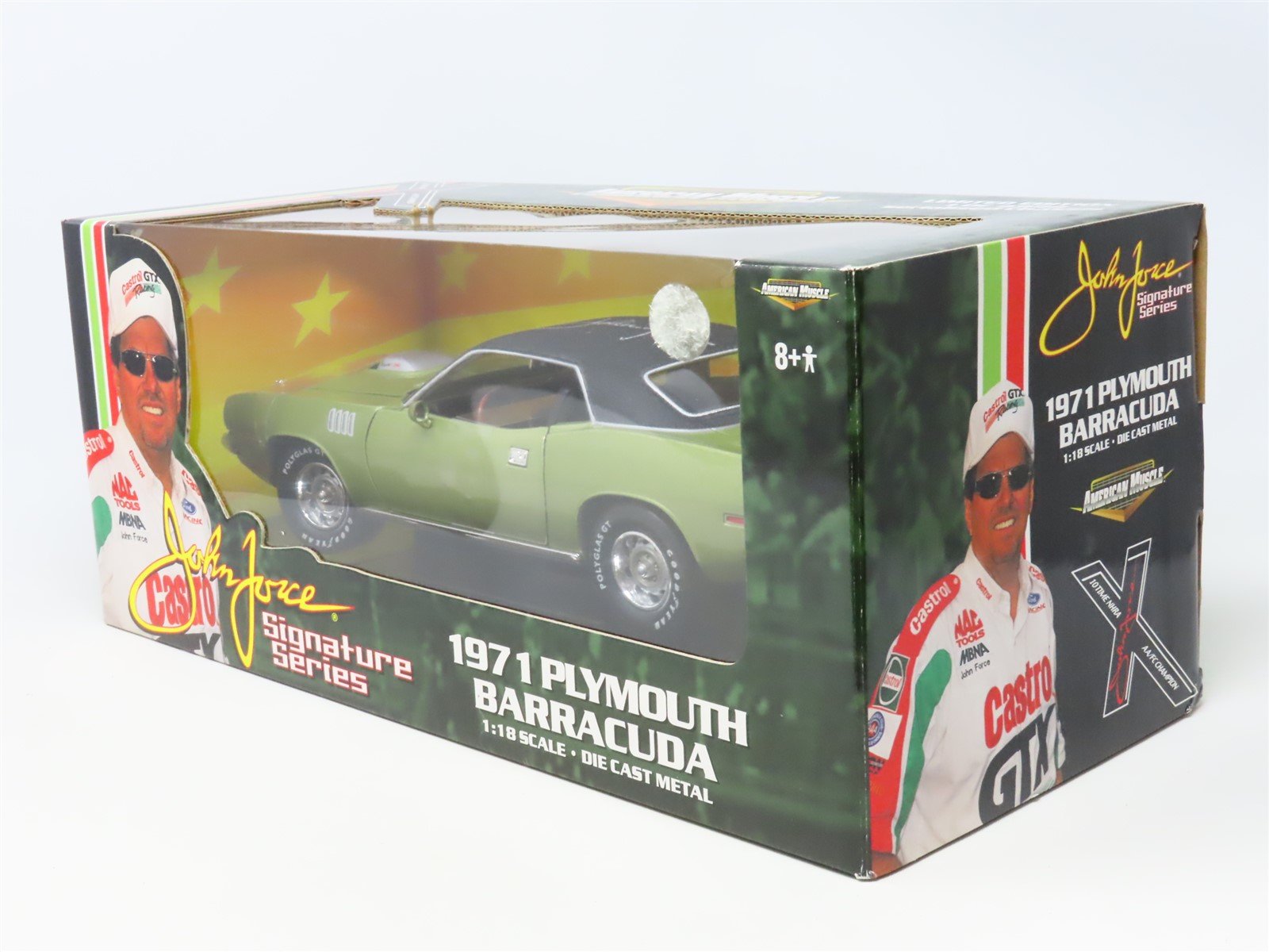 1:18 Ertl RC American Muscle John Force #32895 Diecast 1971 Plymouth B -  Model Train Market