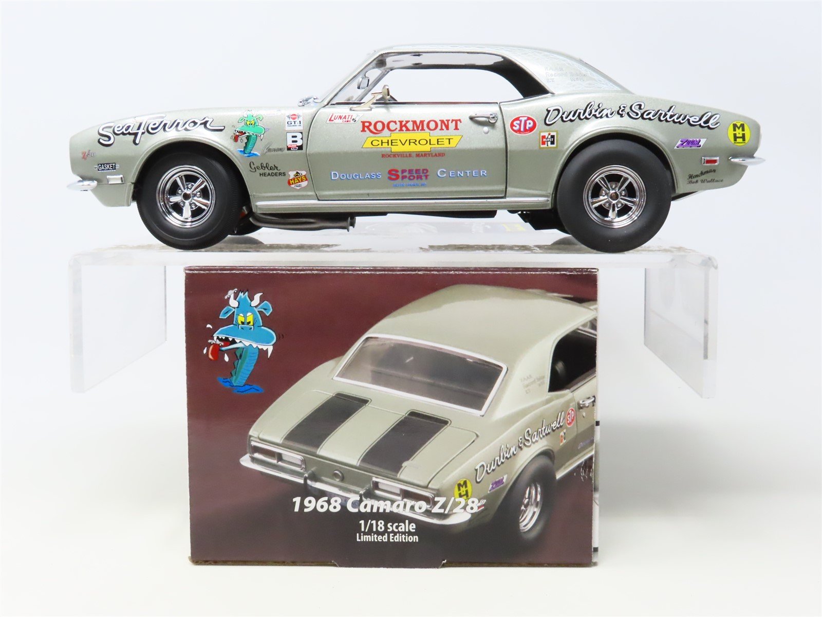 1:18 Scale Exact Detail Replicas 224 Die-Cast Sea Terror 1968 Camaro Z/28 w/ COA