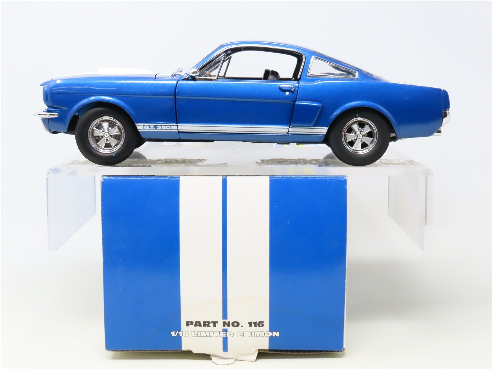 1:18 Scale Exact Detail Replicas #116 Sapphire Blue 1966 Shelby G.T. 350 w/ COA