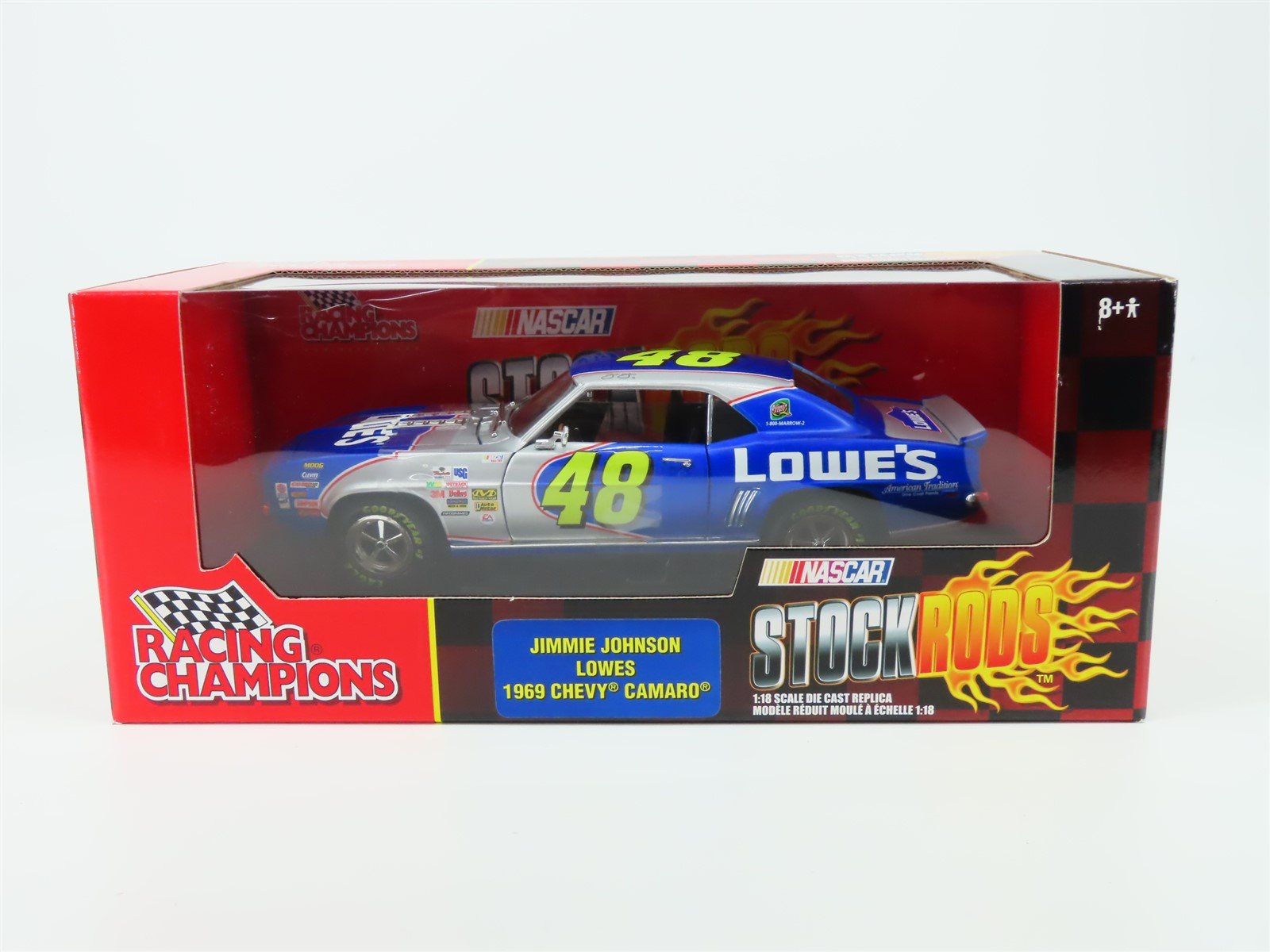 1:18 Scale RC Ertl Stock Rods #76332 Jimmie Johnson Lowe's 1969 Chevy Camaro