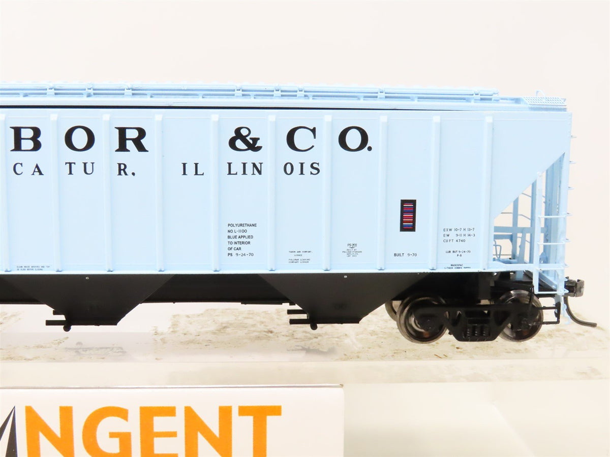 HO Scale Tangent 10029-01 TLCX Tabor &amp; Company 3-Bay Covered Hopper #30635