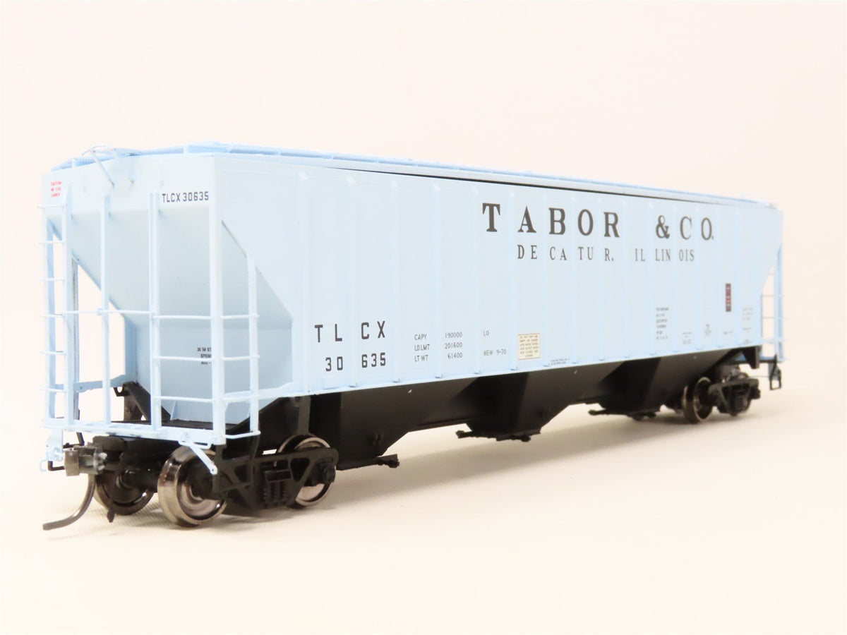 HO Scale Tangent 10029-01 TLCX Tabor &amp; Company 3-Bay Covered Hopper #30635