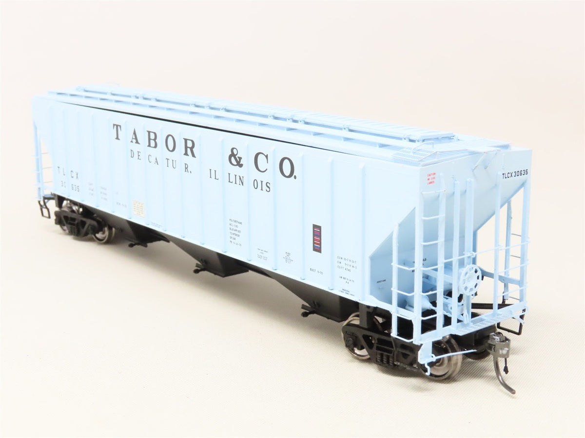 HO Scale Tangent 10029-01 TLCX Tabor &amp; Company 3-Bay Covered Hopper #30635