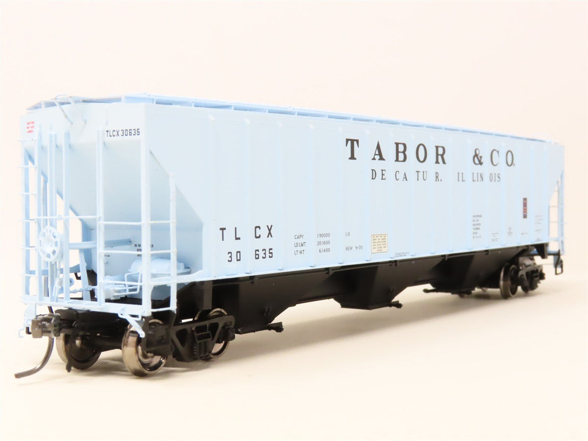 HO Scale Tangent 10029-01 TLCX Tabor &amp; Company 3-Bay Covered Hopper #30635