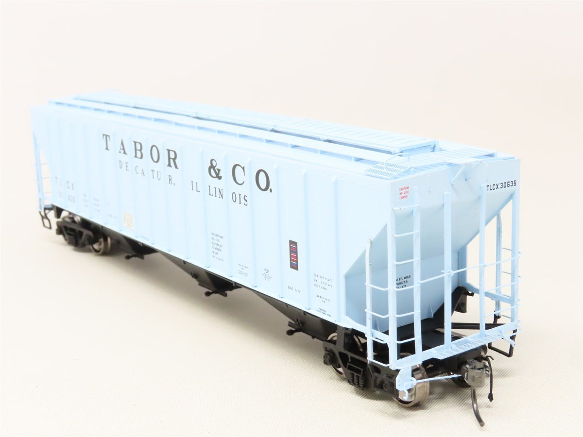 HO Scale Tangent 10029-01 TLCX Tabor &amp; Company 3-Bay Covered Hopper #30635