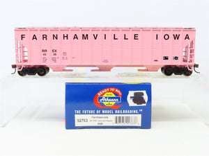 HO Scale Athearn 92763 RREX Farnhamville Iowa 3-Bay Covered Hopper #4326