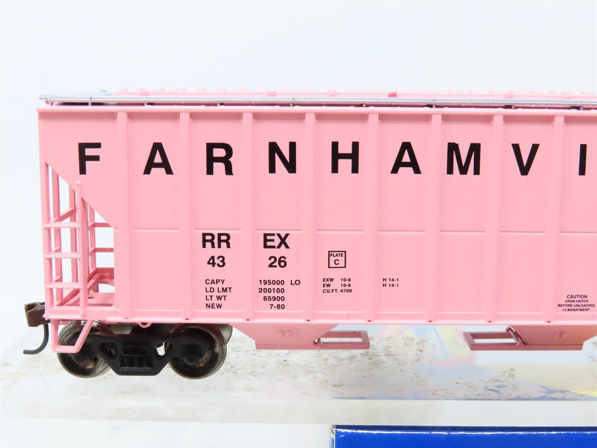 HO Scale Athearn 92763 RREX Farnhamville Iowa 3-Bay Covered Hopper #4326