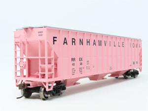 HO Scale Athearn 92763 RREX Farnhamville Iowa 3-Bay Covered Hopper #4326