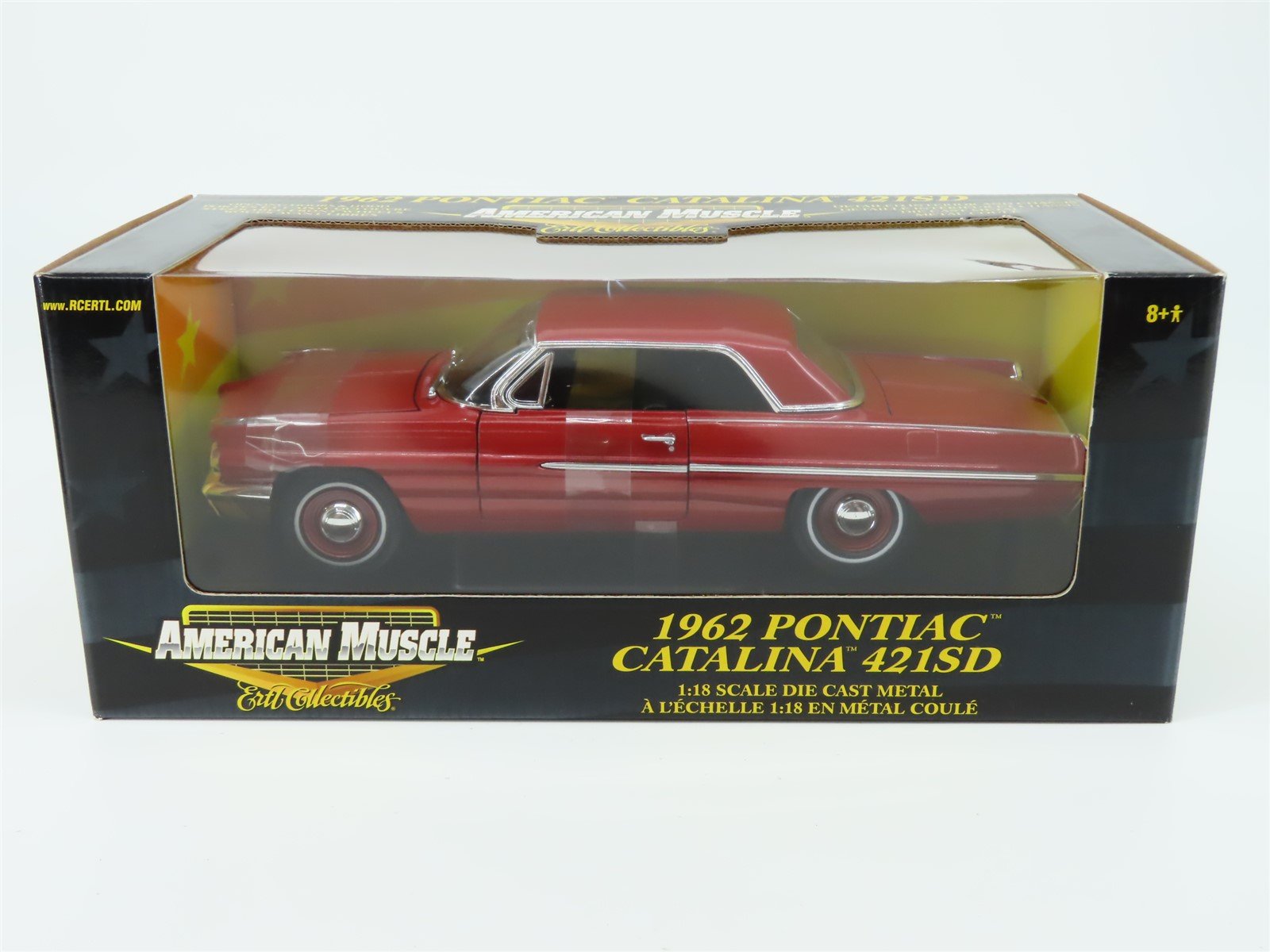 1:18 Scale RC Ertl American Muscle #36673 Die-Cast 1962 Pontiac Catalina 421SD