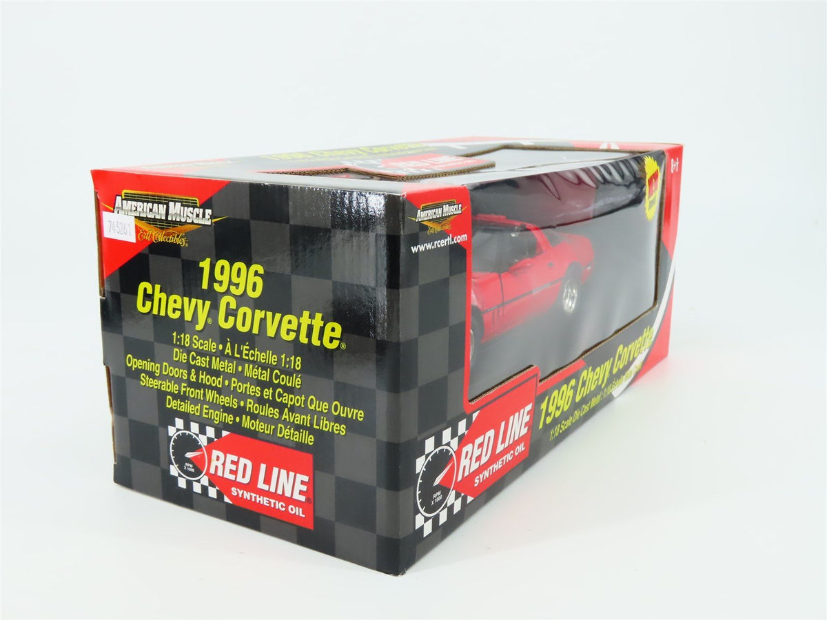 1:18 RC Ertl American Muscle #36986 Diecast 1996 Chevy Corvette - Red Line Oil