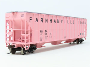 HO Scale Athearn 92764 RREX Farnhamville Iowa 3-Bay Covered Hopper #4322