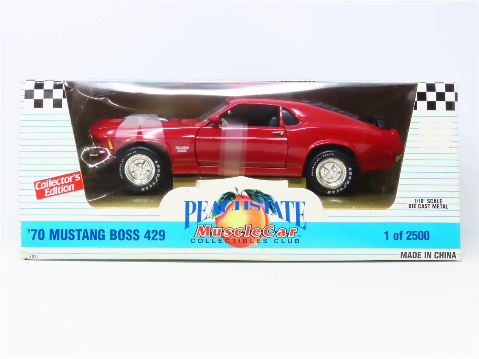 1:18 Scale Ertl Peachstate Muscle Car #7027 Die-Cast '70 Mustang Boss 429 - Red