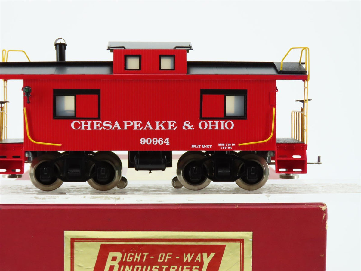 O Gauge 3-Rail Ajin/Right of Way C&amp;O Chesapeake &amp; Ohio Tin Caboose #90964