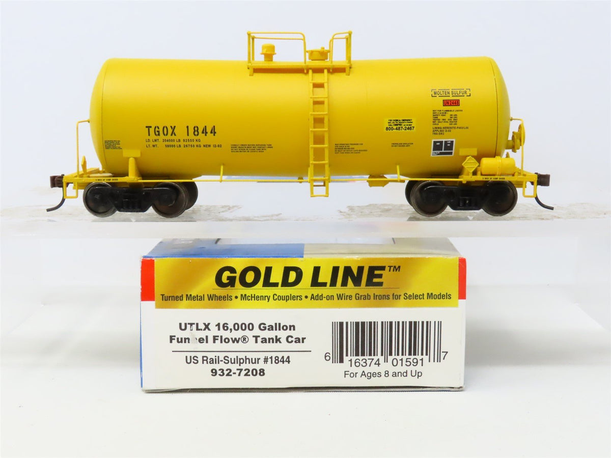 HO Scale Walthers Gold Line 932-7208 TGOX US Rail Sulphur Tank Car #1844