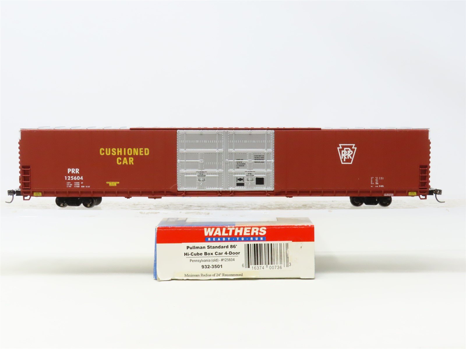 HO Scale Walthers 932-3501 PRR Pennsylvania 86' Hi-Cube Box Car #125604