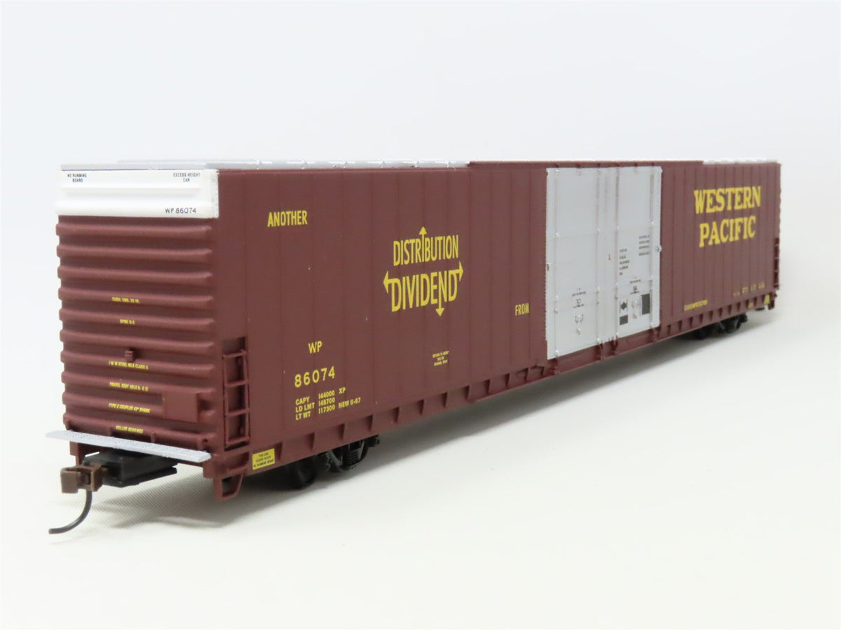 HO Scale Walthers 932-3506 WP Western Pacific 86&#39; Hi-Cube Box Car #86074