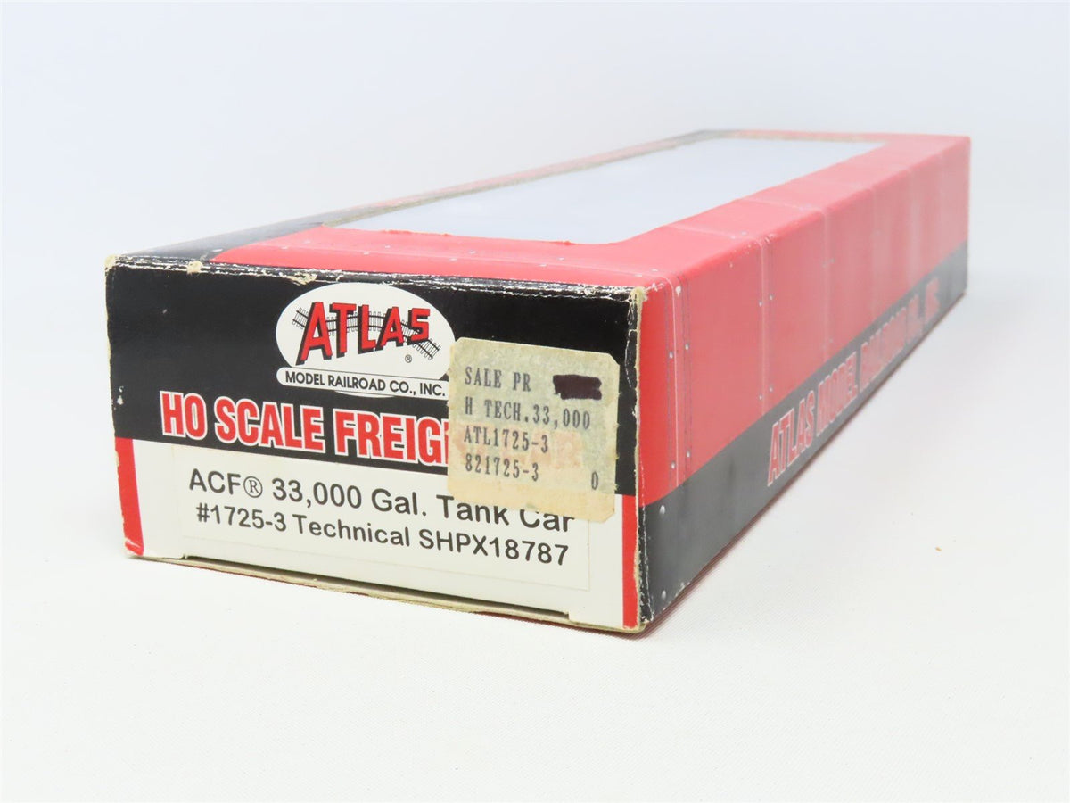 HO Scale Atlas 1725-3 SHPX Technical Propellants 33k Gal Tank Car #18787