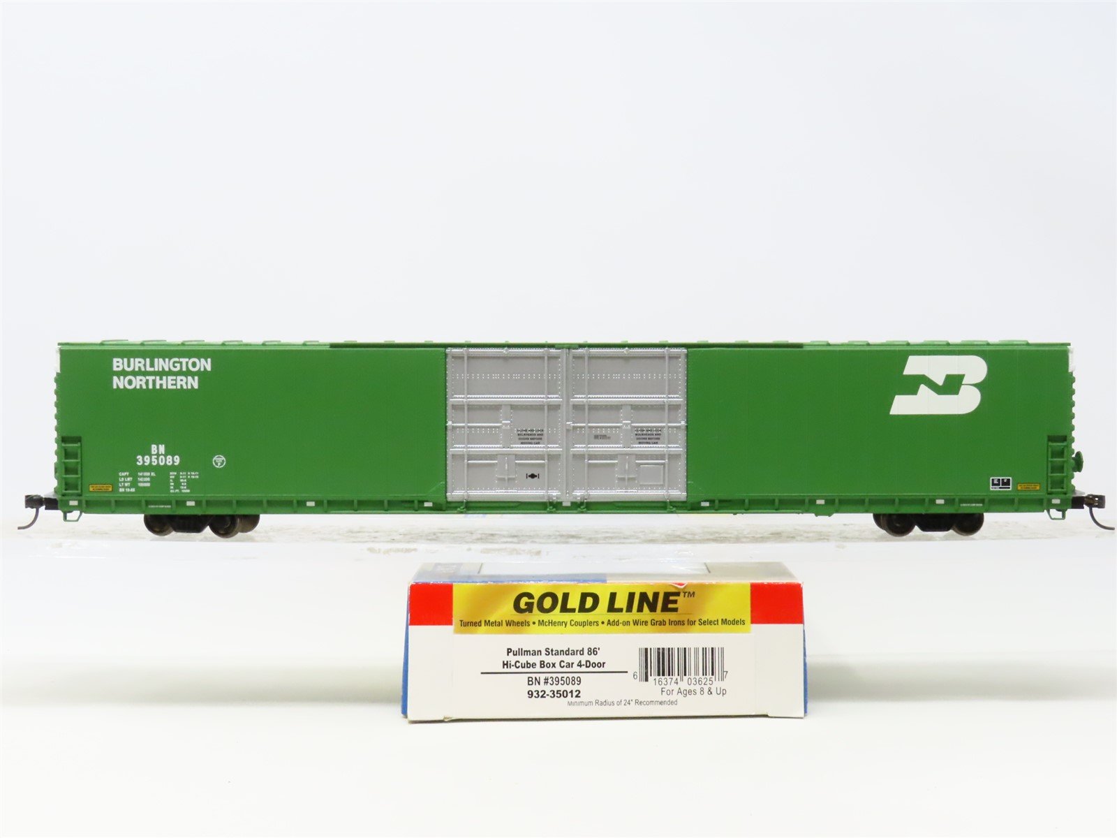 HO Walthers Gold Line 932-35012 BN Burlington Northern Hi-Cube Box Car #395089