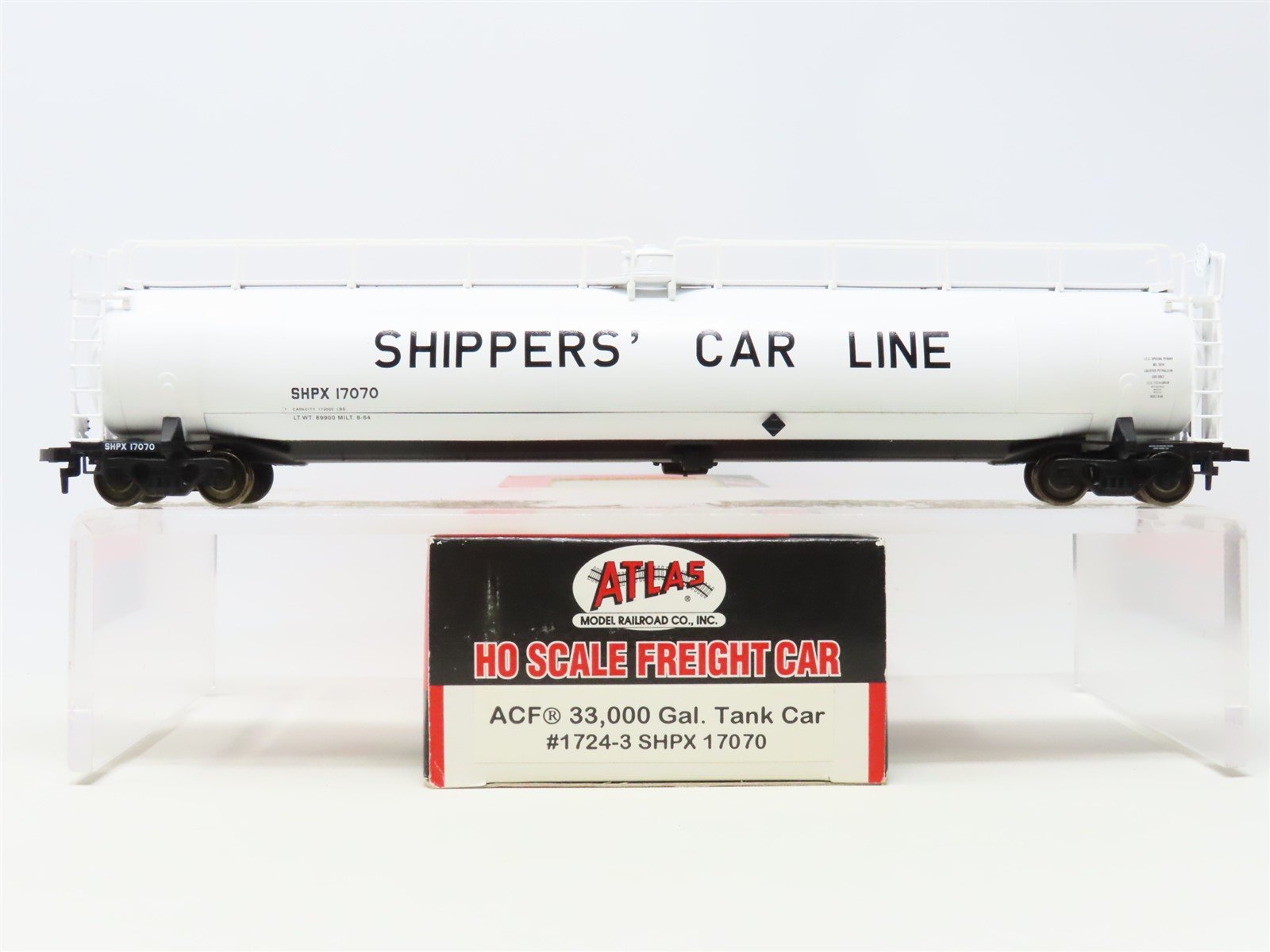 HO Scale Atlas 1724-3 SHPX Shippers Car Line 33k Gal Tank Car #17070
