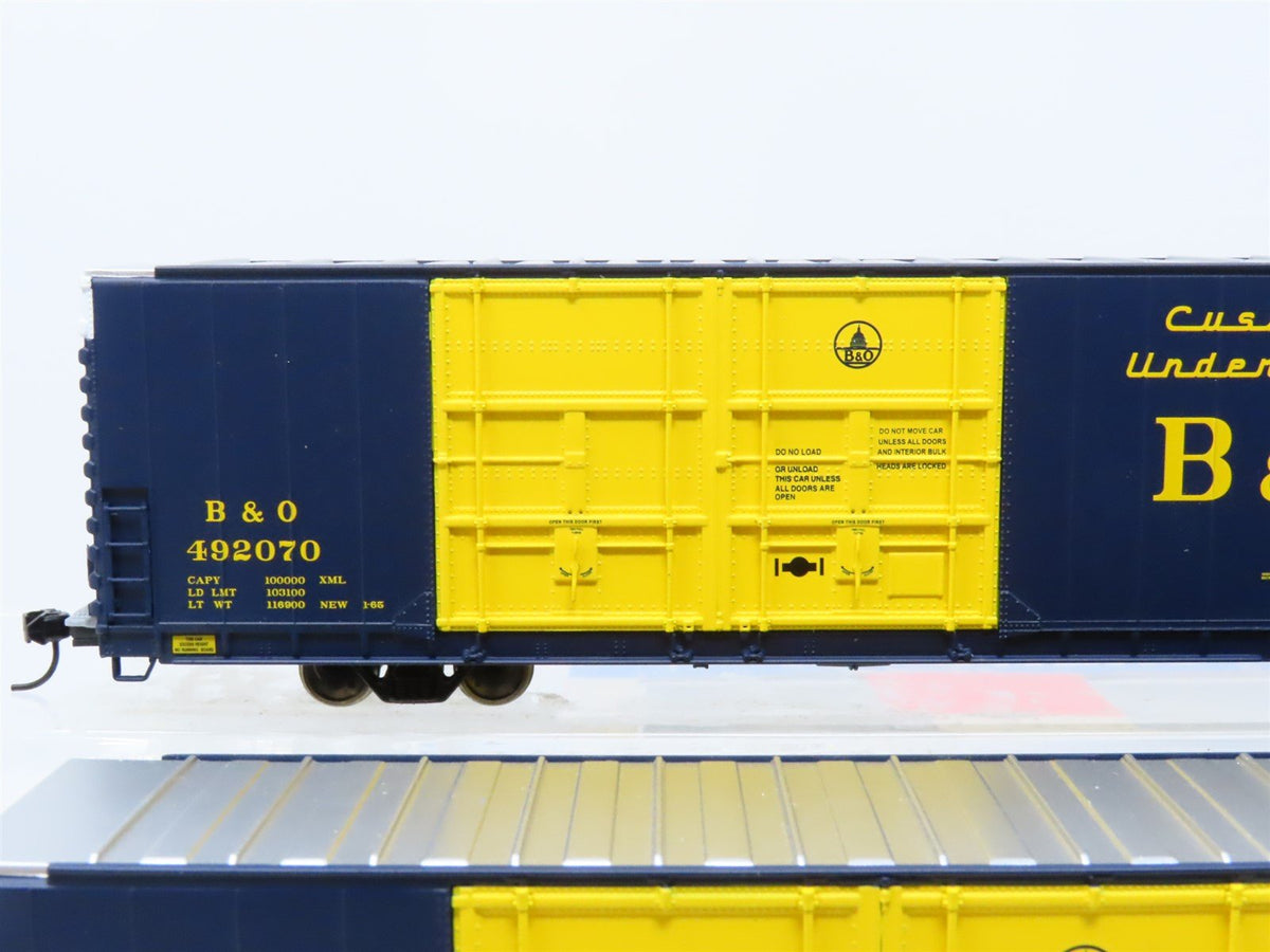 HO Walthers Gold Line 932-235317 B&amp;O Baltimore &amp; Ohio Hi-Cube Box Car 2-Pack