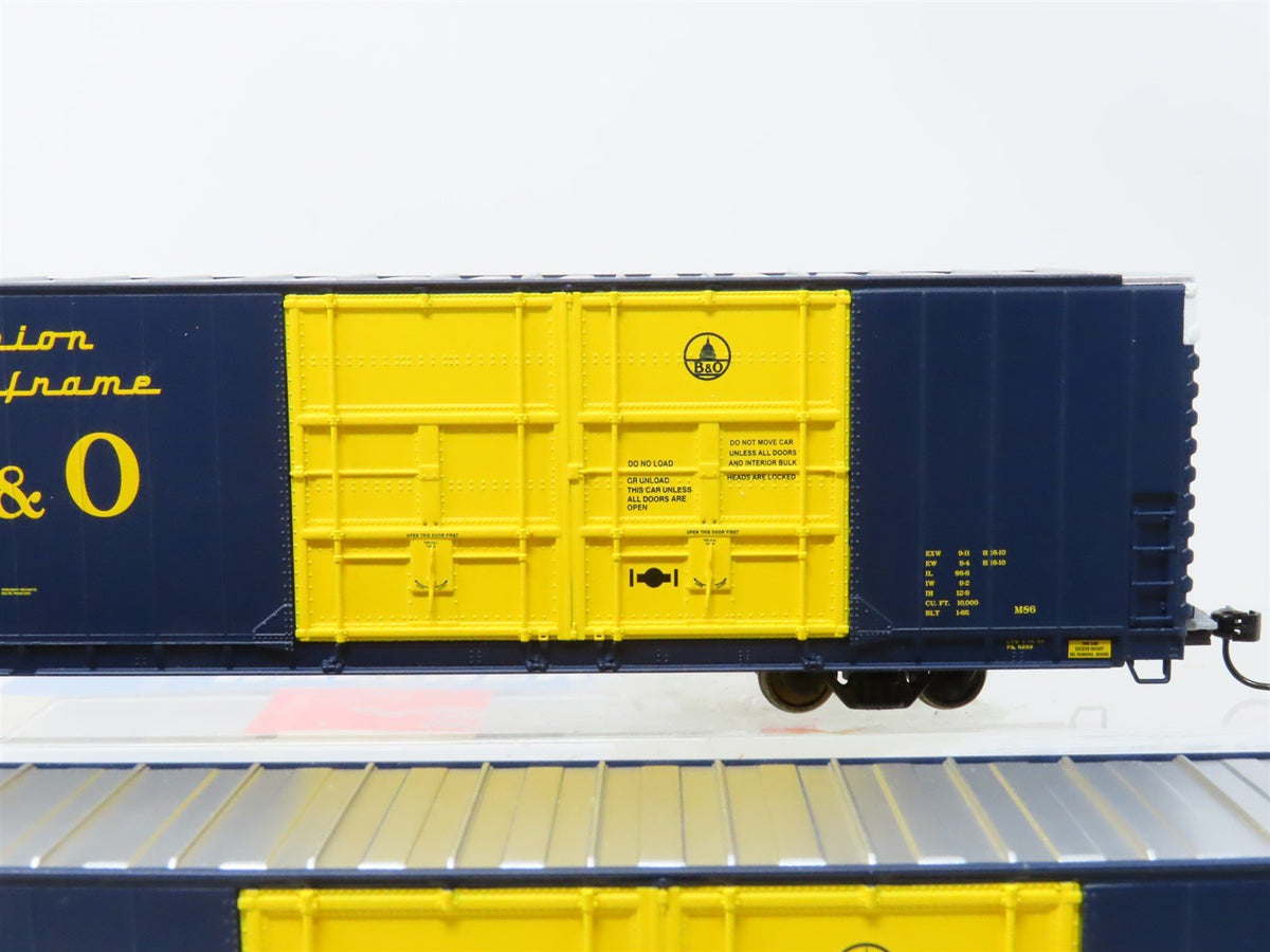 HO Walthers Gold Line 932-235317 B&amp;O Baltimore &amp; Ohio Hi-Cube Box Car 2-Pack