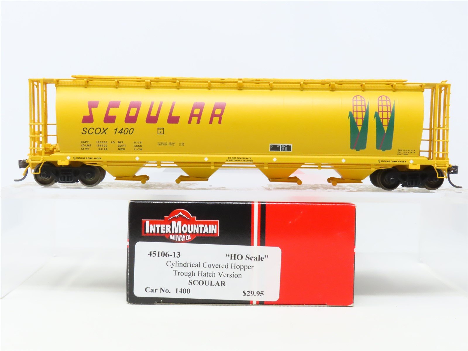 HO Scale Intermountain 45106-13 SCOX Scoular Cylindrical Hopper Car #1300