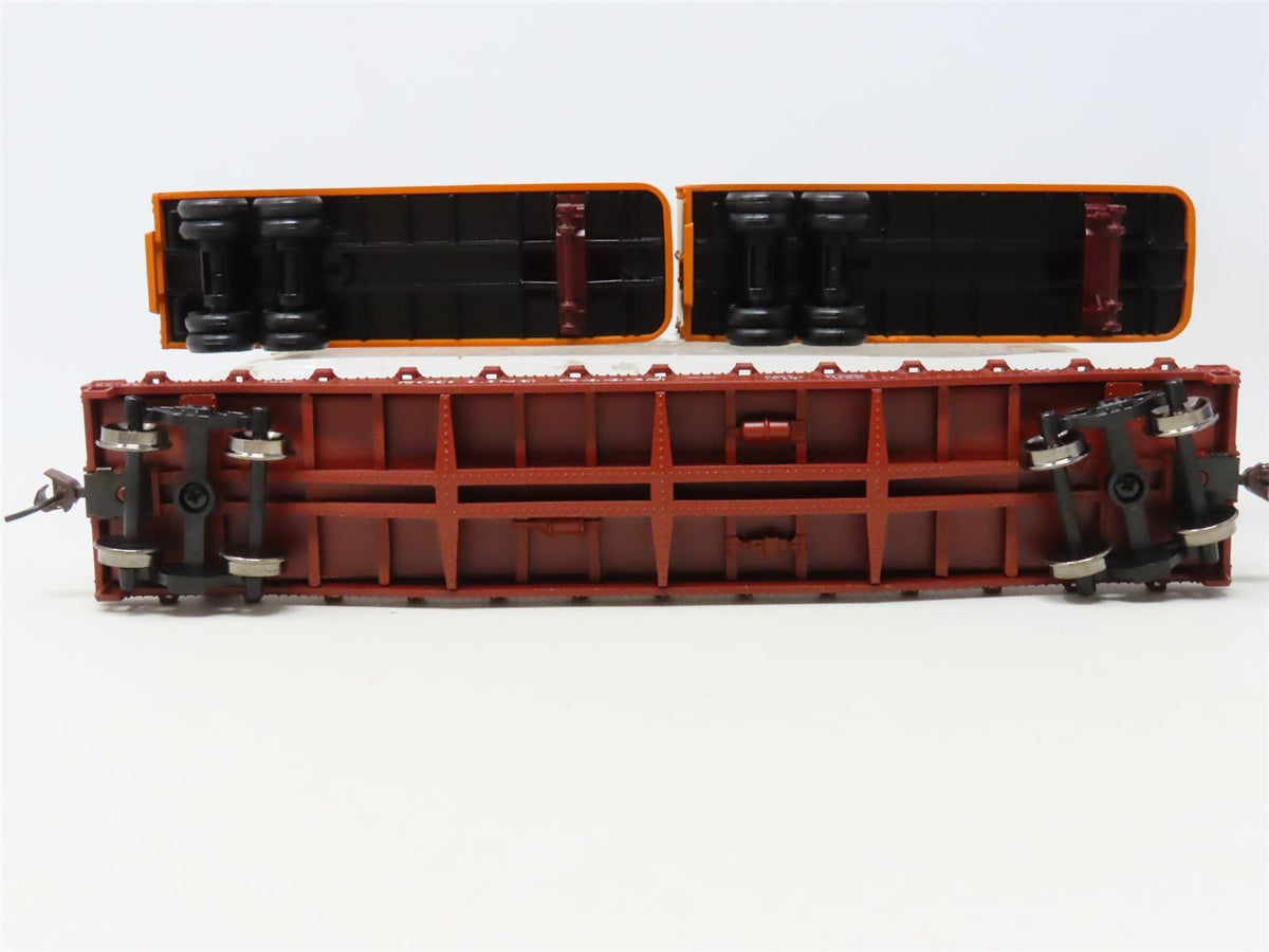 HO Scale Athearn 92358 SOO Line 50&#39; Flat Car #54432 w/ Two 25&#39; Trailers