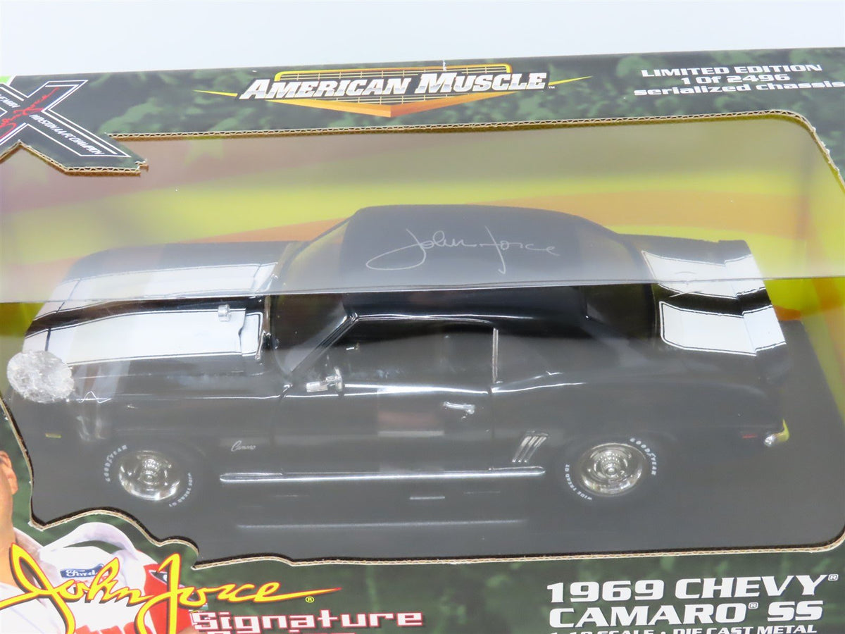 1:18 RC Ertl American Muscle 32831 John Force 1969 Chevy Camaro SS - Black/White