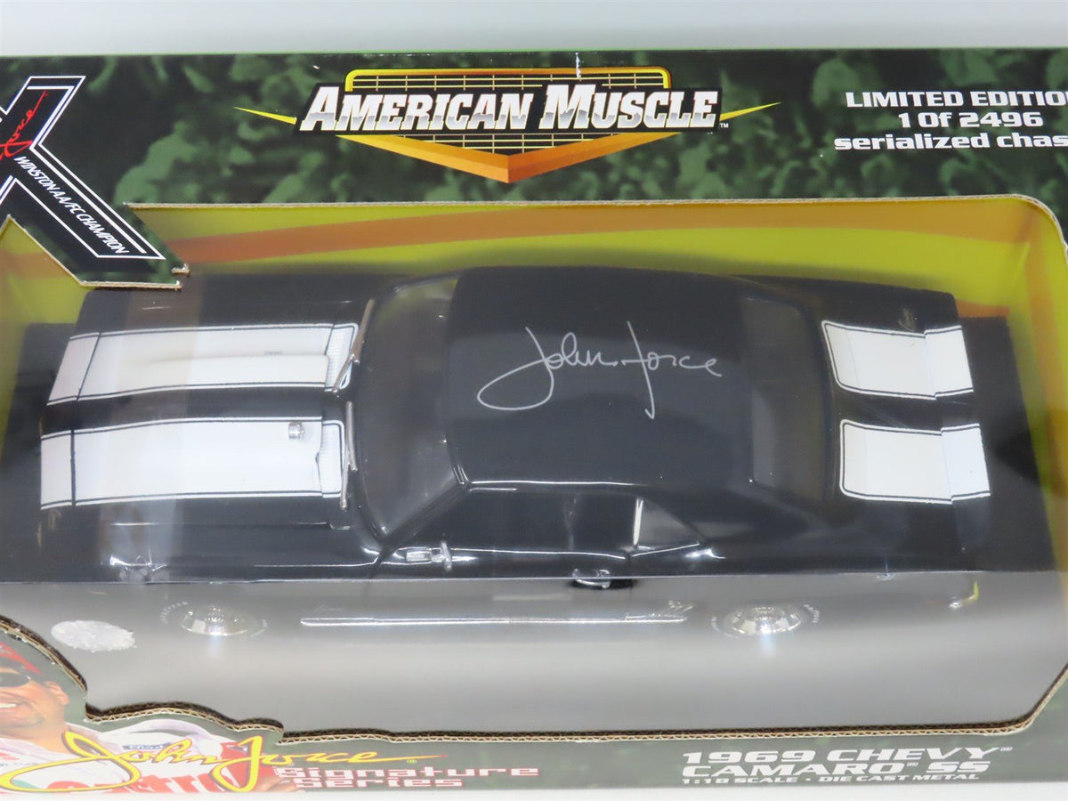 1:18 RC Ertl American Muscle 32831 John Force 1969 Chevy Camaro SS - Black/White