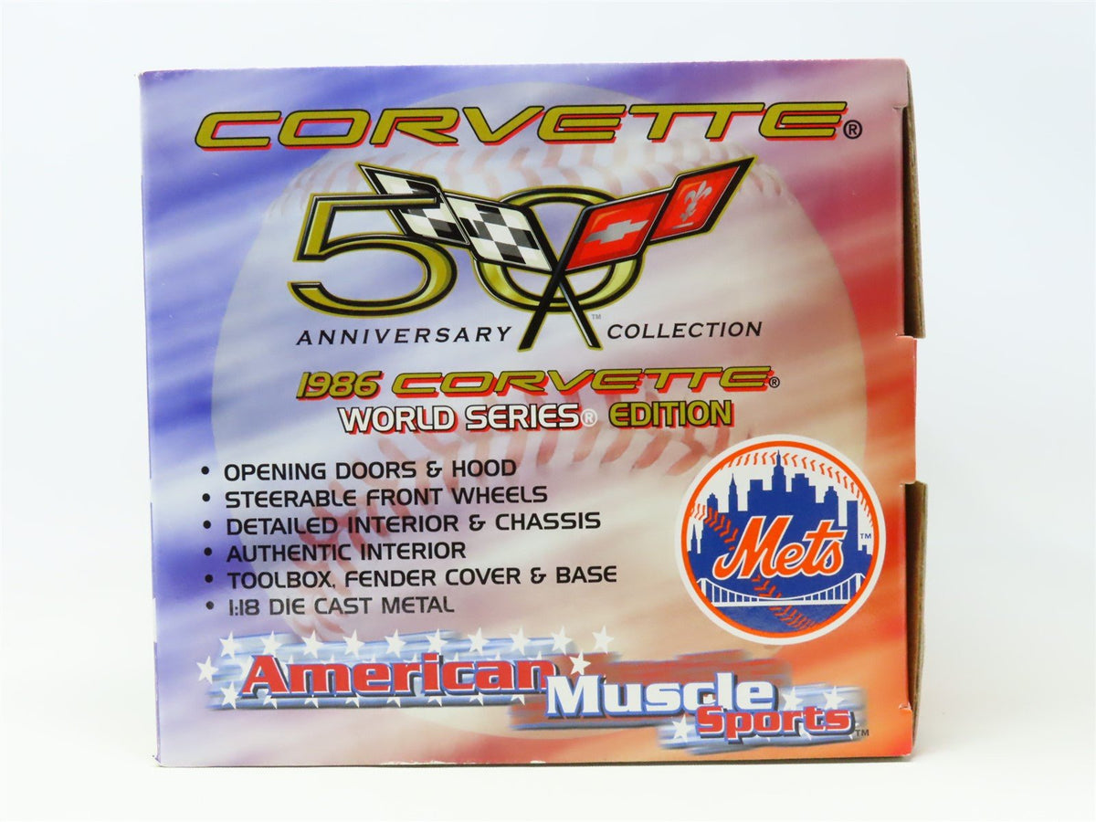 1:18 Scale RC Ertl American Muscle Sports #33461 1986 Corvette - NY Mets