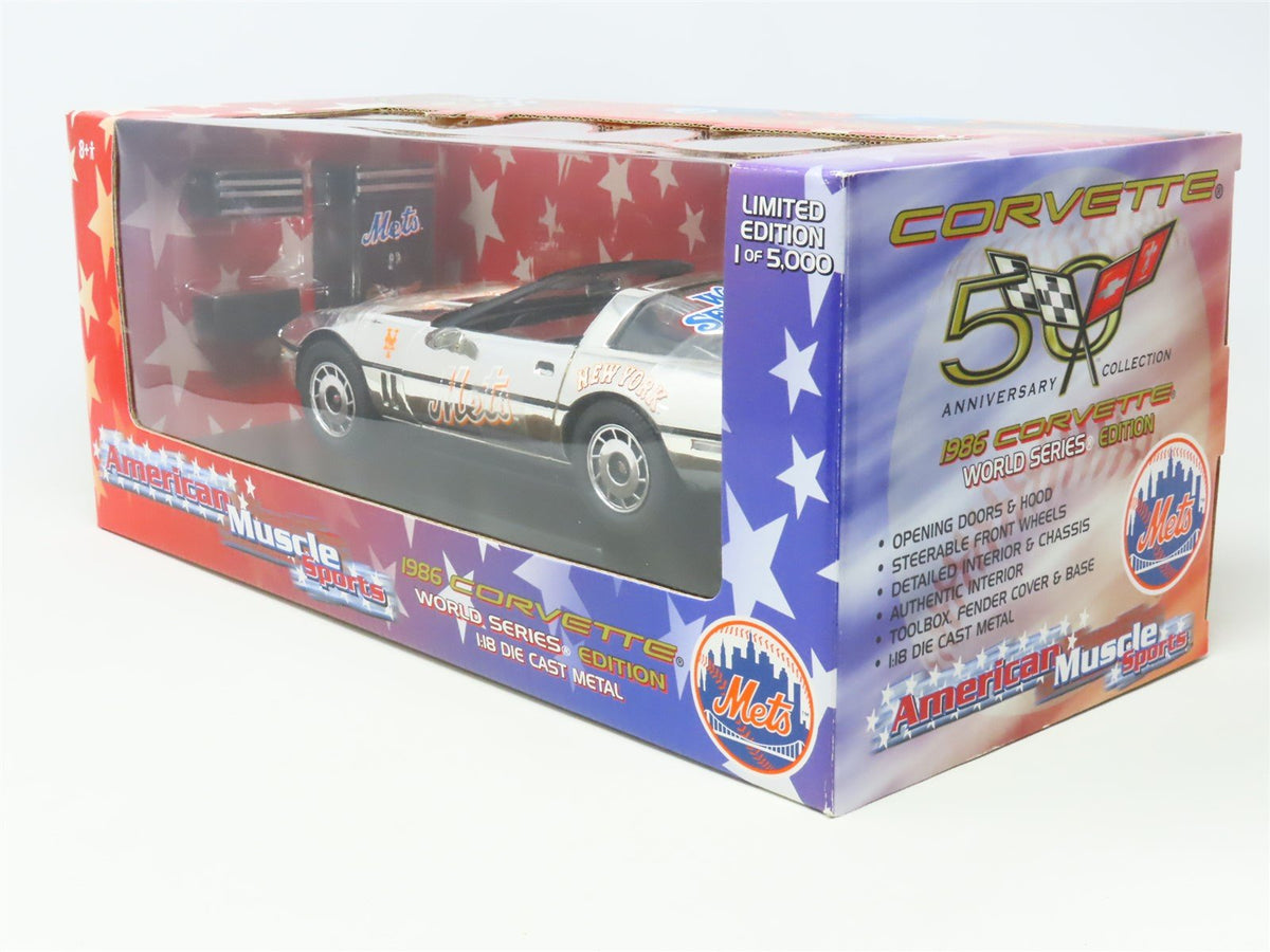 1:18 Scale RC Ertl American Muscle Sports #33461 1986 Corvette - NY Mets