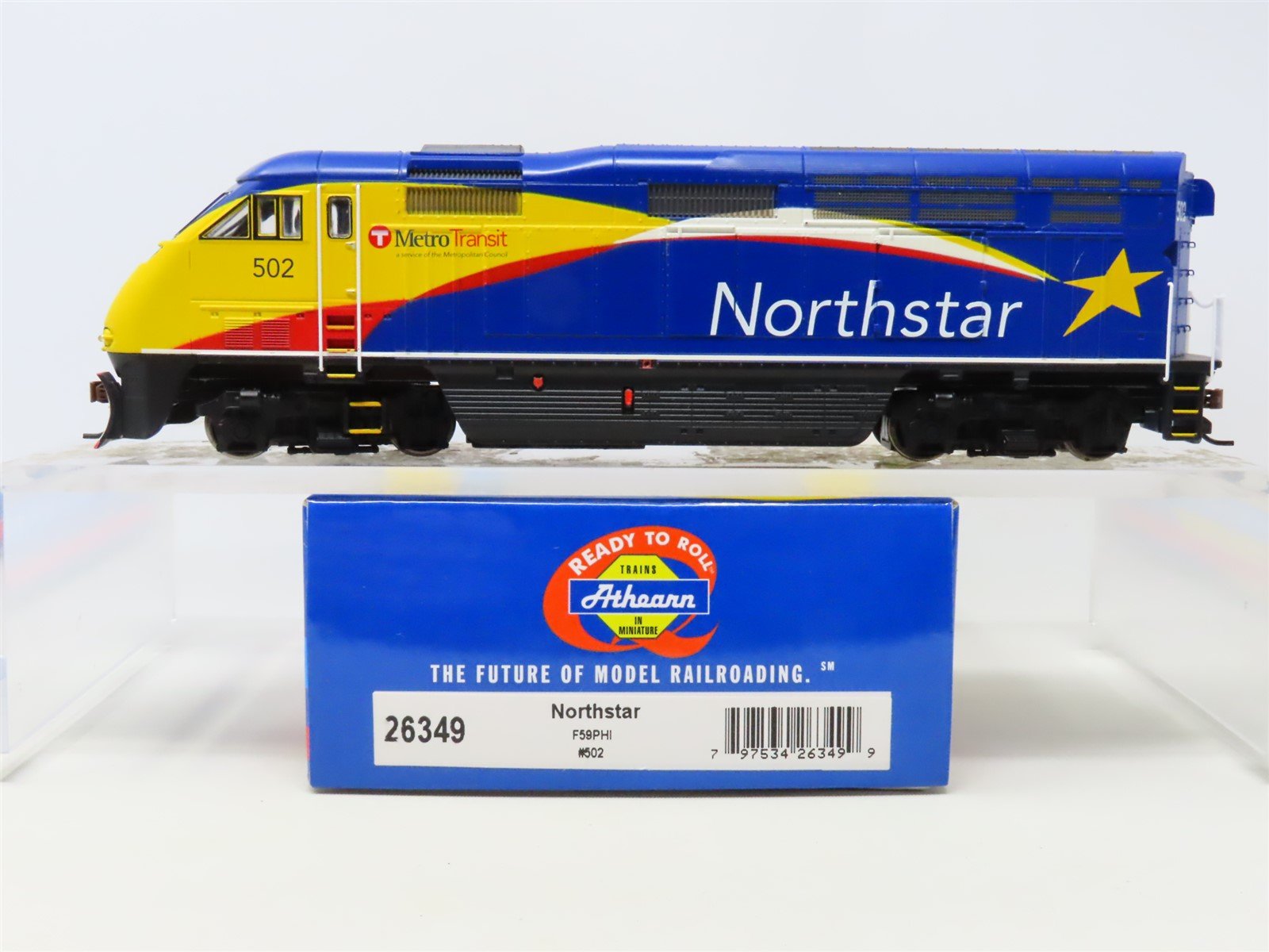 HO Scale Athearn 26349 MNRX NorthStar Commuter F59HI Diesel Locomotive #502