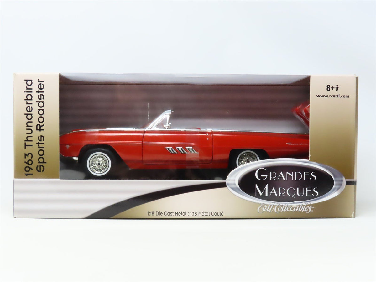 1:18 Scale Ertl RC2 33716 Grandes Marques 1963 Thunderbird Sports Roadster - Red