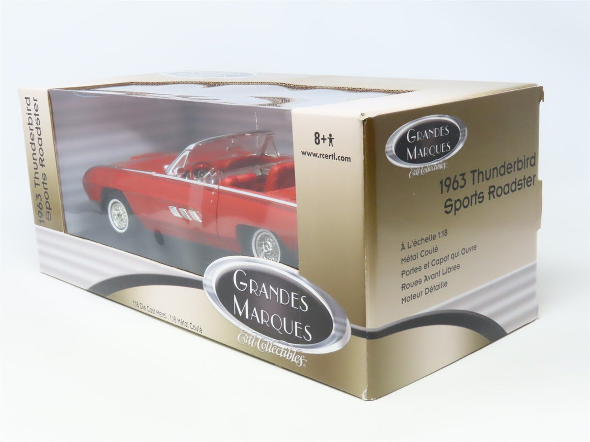 1:18 Scale Ertl RC2 33716 Grandes Marques 1963 Thunderbird Sports Roadster - Red