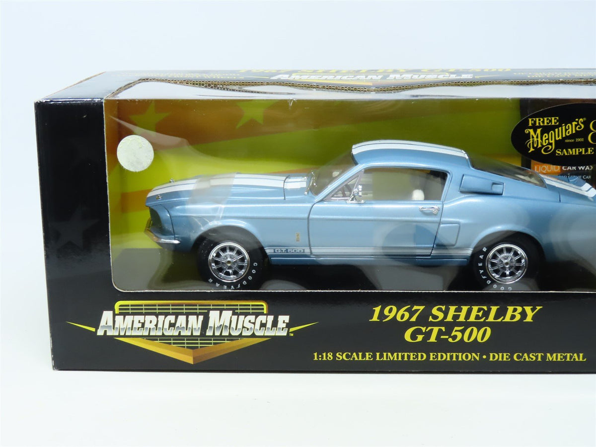 1:18 Scale Ertl American Muscle #36421 Die-Cast 1967 Shelby GT-500 - Blue/White