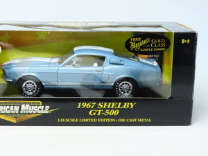 1:18 Scale Ertl American Muscle #36421 Die-Cast 1967 Shelby GT-500 - Blue/White