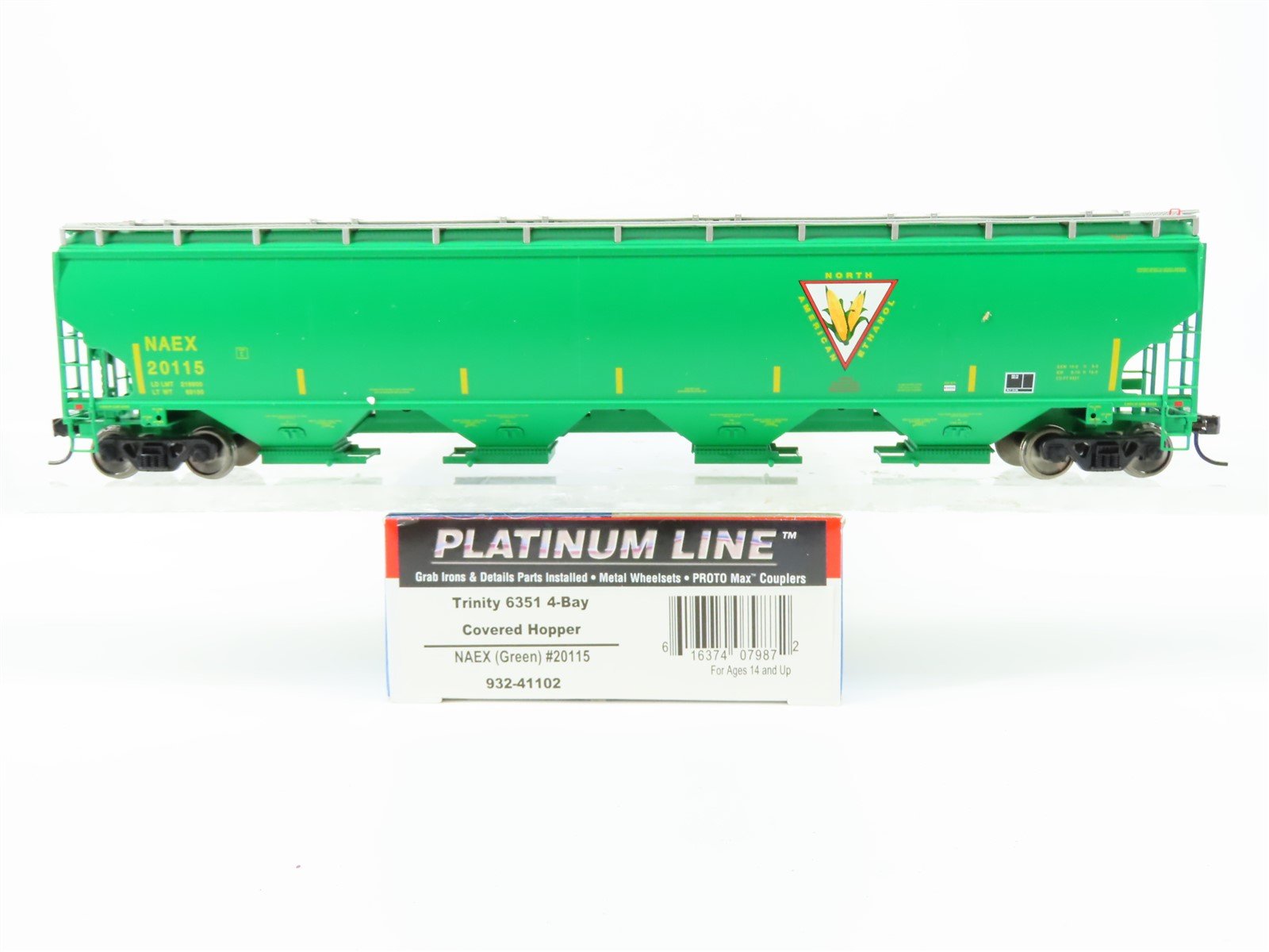 HO Walthers Platinum Line 932-41102 NAEX North American Ethanol Hopper #20115