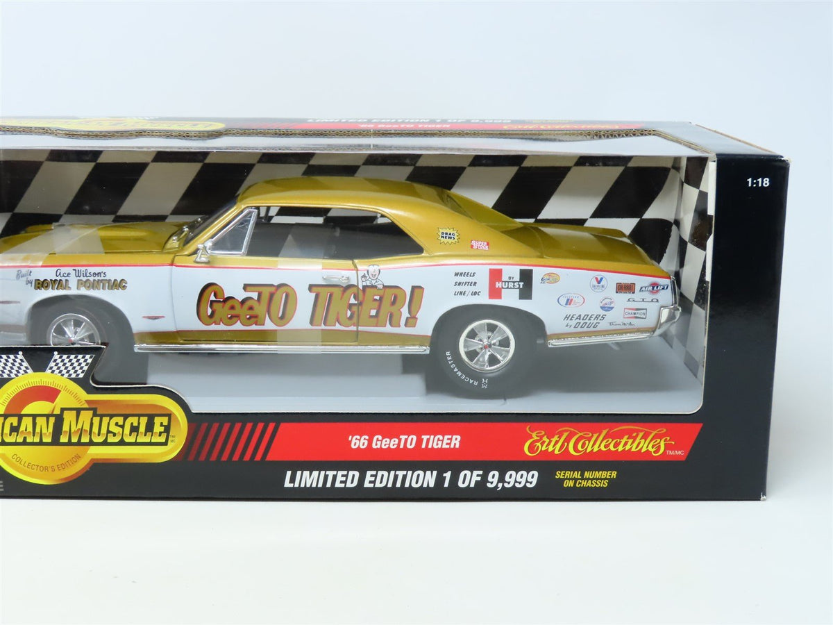 1:18 Scale Ertl American Muscle #32107 Die-Cast &#39;66 GeeTo Tiger - Gold/White