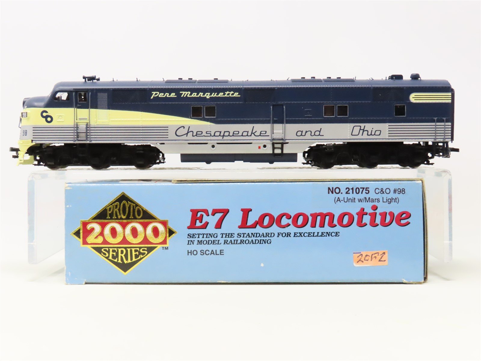 HO Scale Proto 2000 21075 C&O Chesapeake & Ohio E7A Diesel Locomotive #98