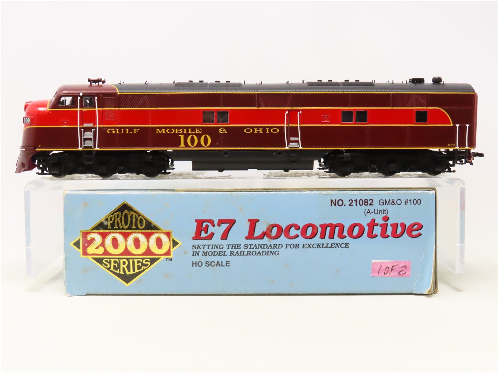 HO Scale Proto 2000 21082 GMO Gulf Mobile & Ohio E7A Diesel Locomotive #100