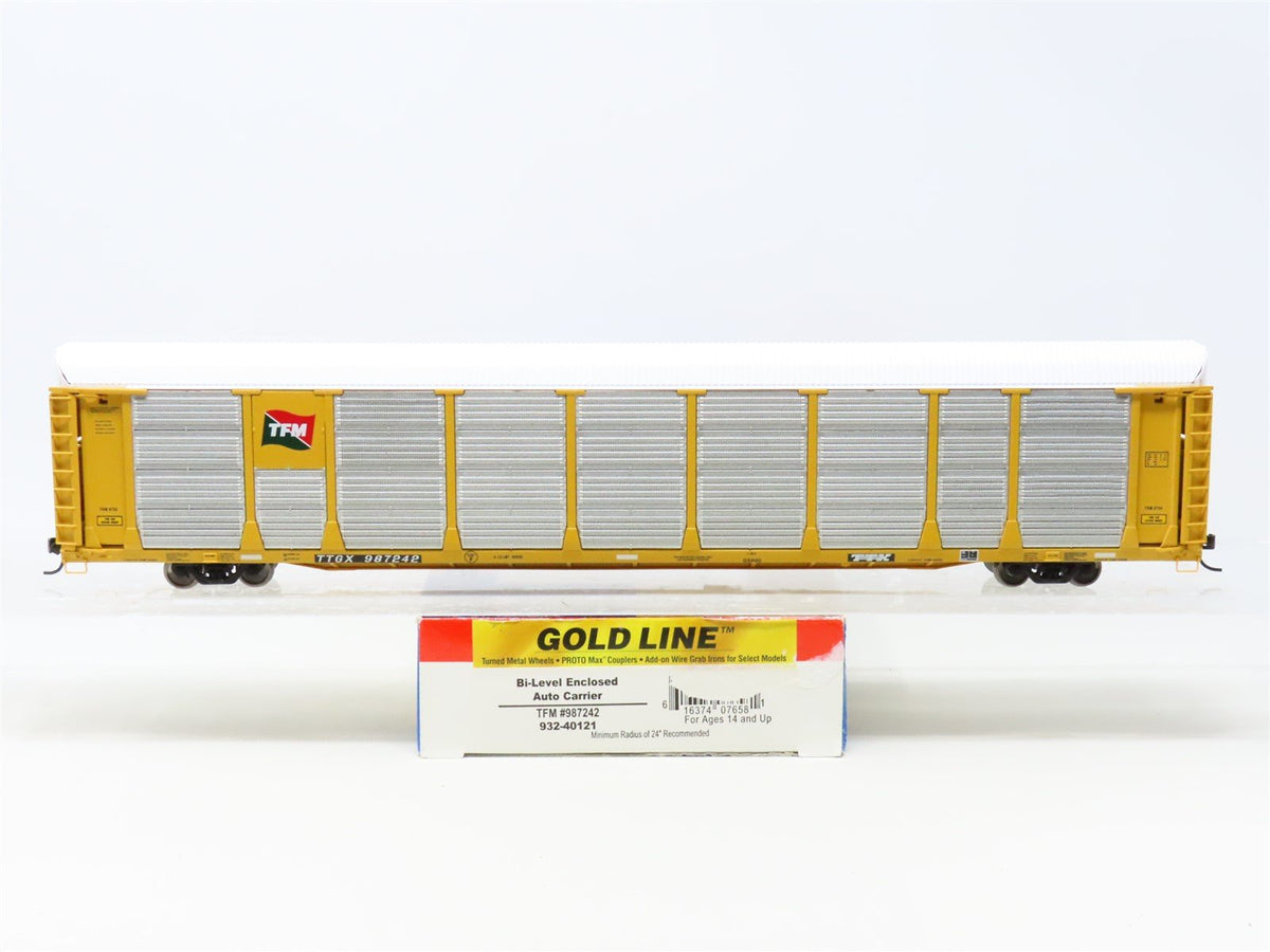HO Walthers Gold Line 932-40121 TTGX TFM Bi-Level Enclosed Auto Carrier #987242