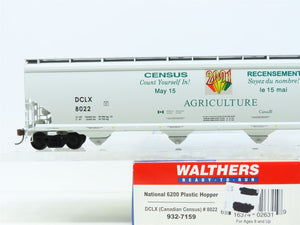 HO Scale Walthers 932-7159 DCLX Canadian Census 2001 4-Bay Covered Hopper #8022