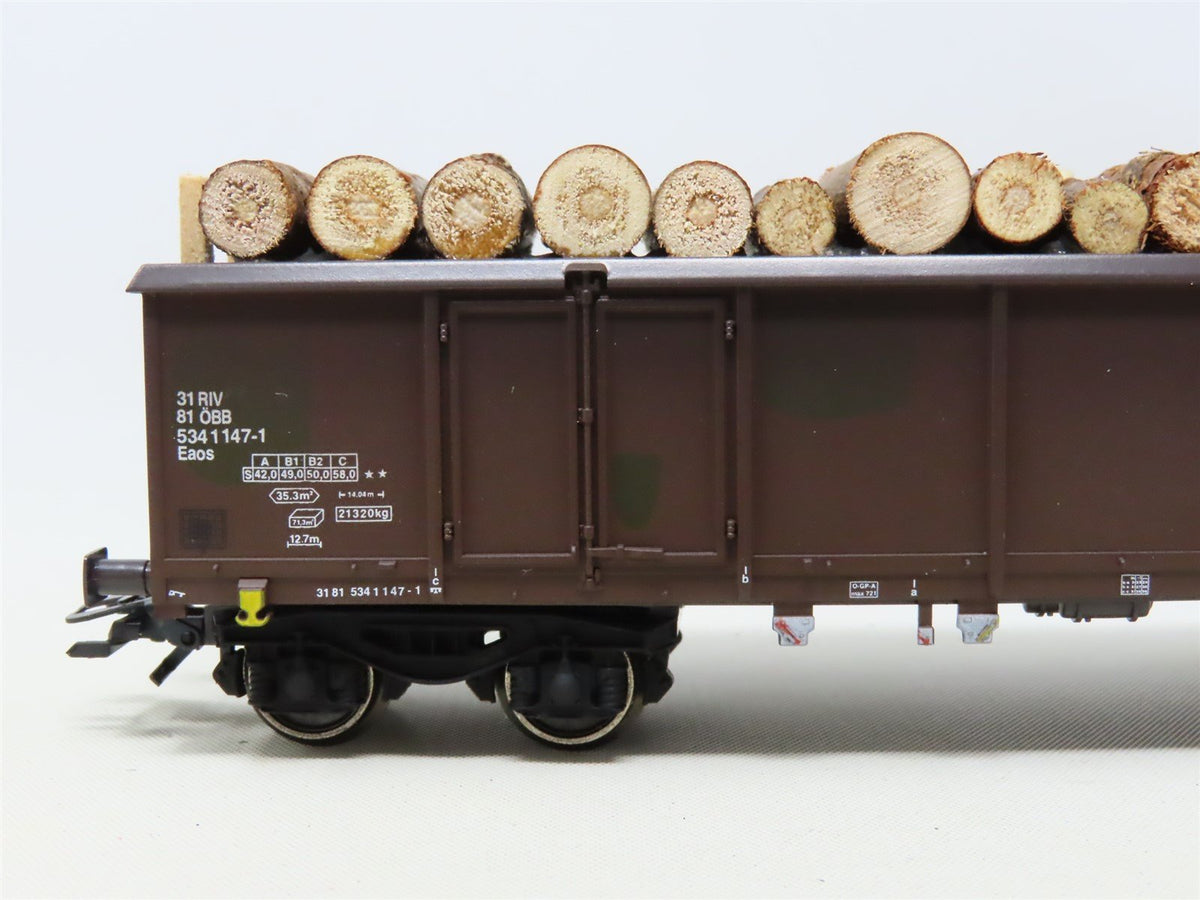 HO Scale Trix 24532 Gondola Freight Car Set w/Load of Wood 3-Pack