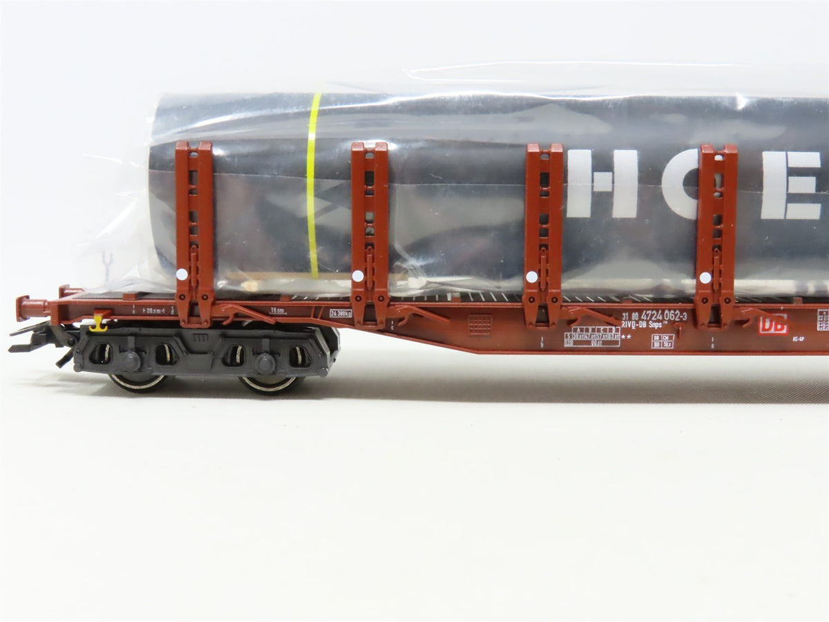 HO Scale Marklin 47142 DB Stack Flatcars w/Sections of Pipe 3-Pack