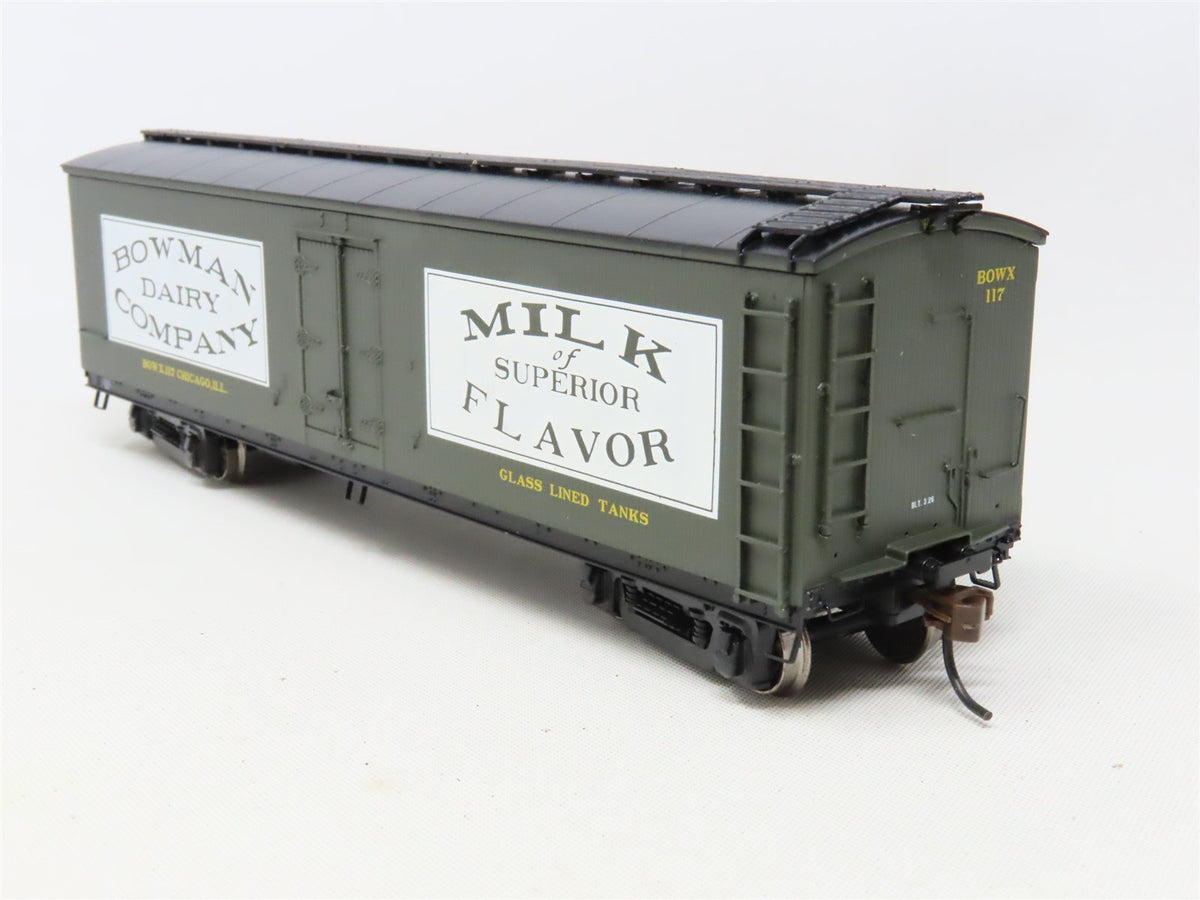 HO Scale Roundhouse 84605 BOW Bowman Dairy 40&#39; Wood Milk Car #117