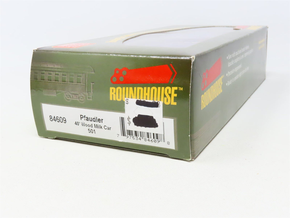 HO Scale Roundhouse 84609 PFAX Pfaudler 40&#39; Wood Milk Car #501