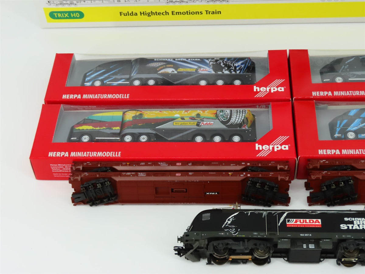 HO Trix 151061 DB &quot;Fulda Hightech Emotions&quot; BR182 Electric Train w/Herpa Trucks