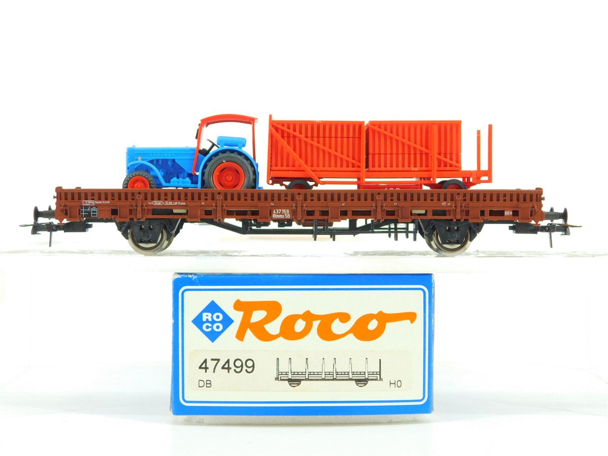 HO Scale Roco 47499 DB German Flat Car w/Circus Williams Tractor