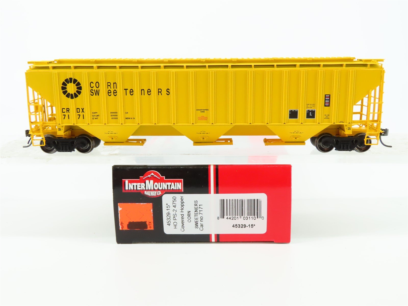 HO Scale InterMountain 45329-15 CRDX Corn Sweeteners 3-Bay Covered Hopper #7171