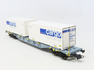 HO Scale Roco 66632 SBB CFF FFS Swiss Flat Car w/Cargo Domino Containers